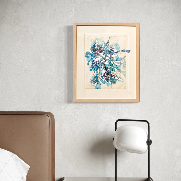 The artwork, Beauty of Chaos #8, by Sonomi Kobayashi, displayed in a room.