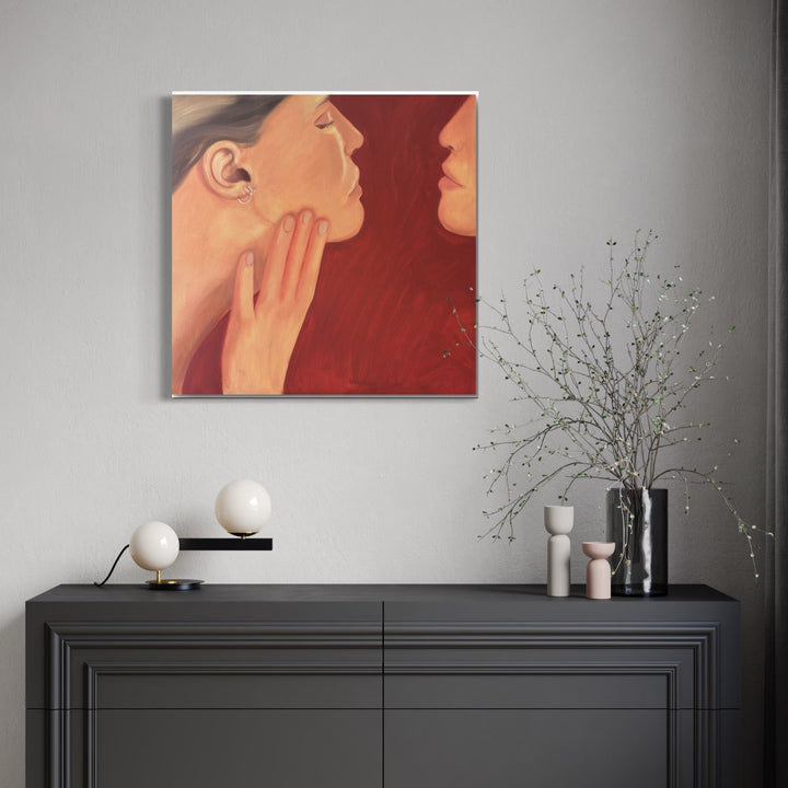 The artwork, Between Us, by Anastasia Korsakova, displayed in a room.