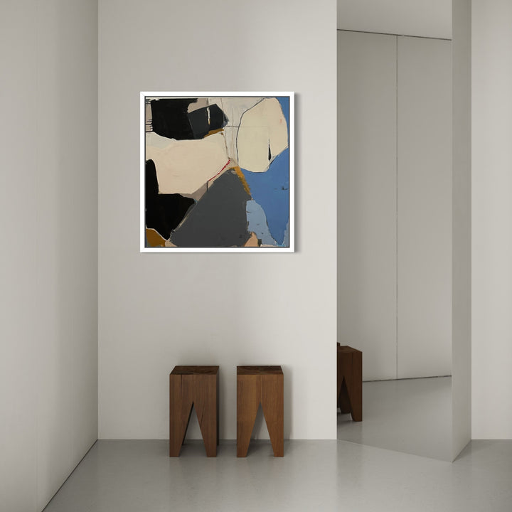 The artwork, Between a Rock, by Leslie Thornton, displayed in a room.