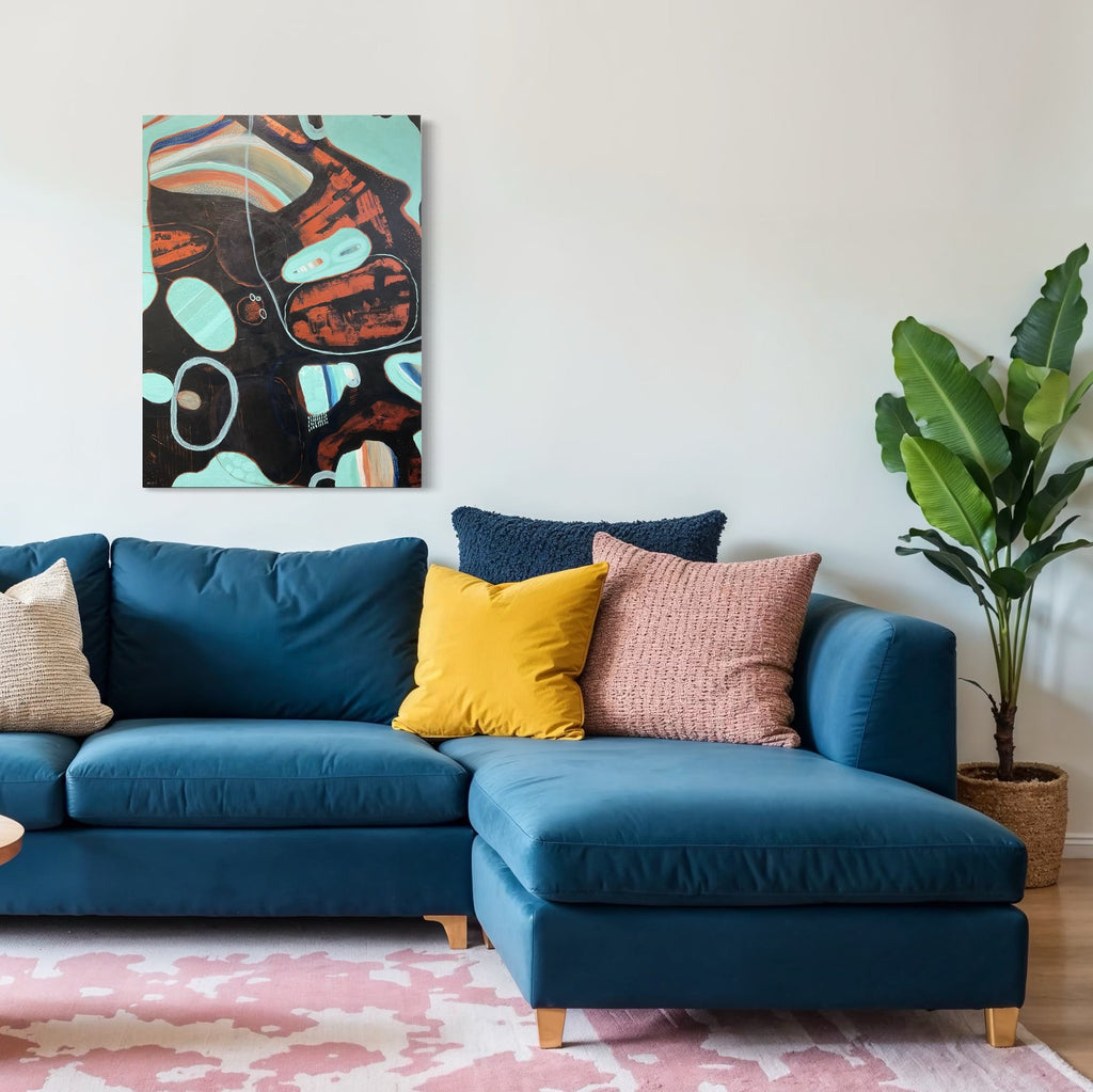The artwork, Between two worlds, by Marta Nowicka, displayed in a room.