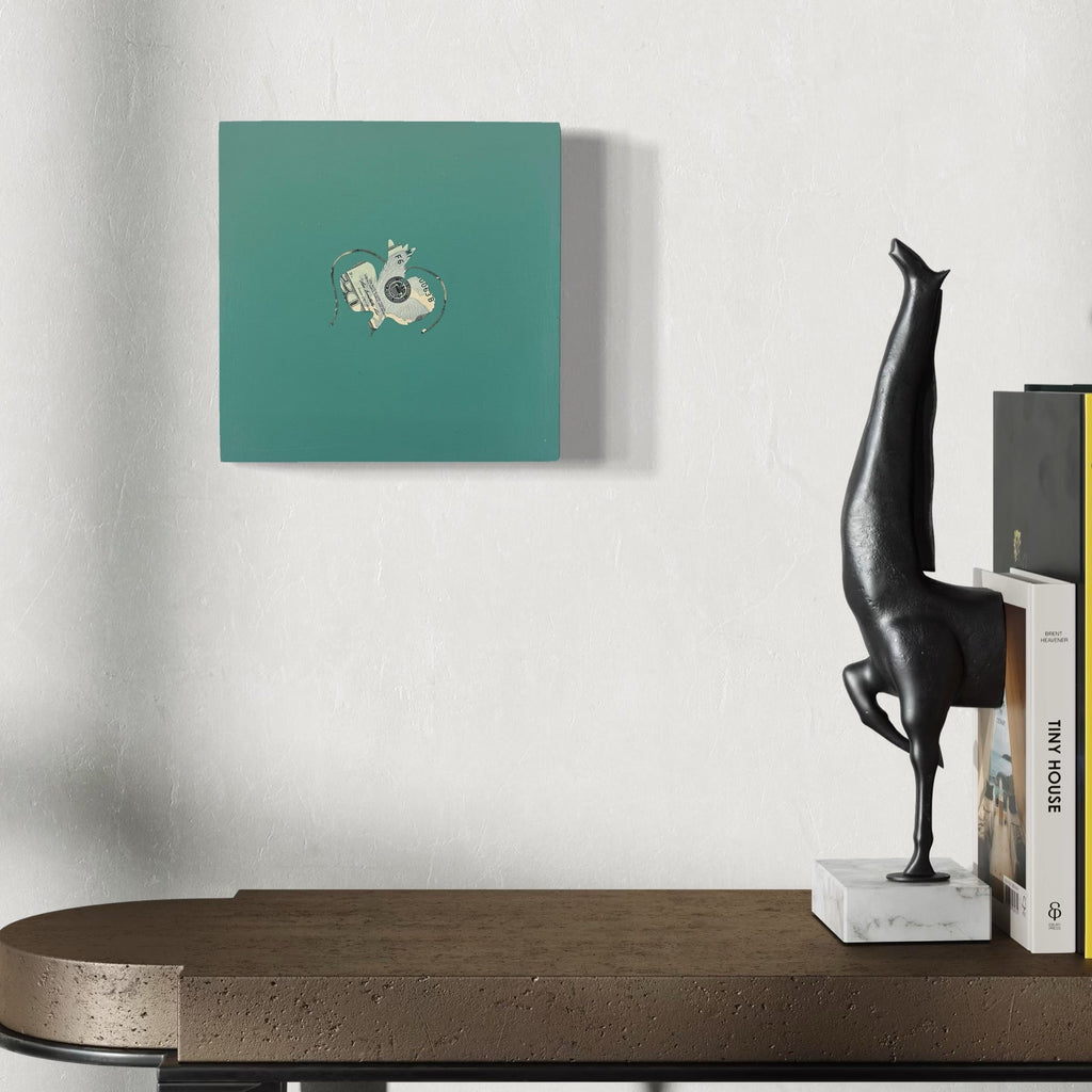 The artwork, Bird of Paradise, by Jacki Davis, displayed in a room.