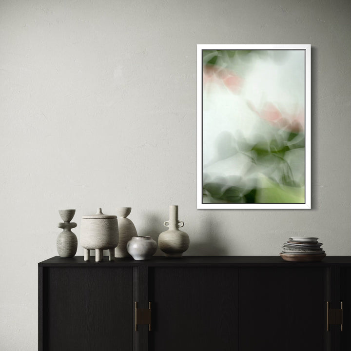 The artwork, Blurred Beauty , by Sandi Daniel, displayed in a room.