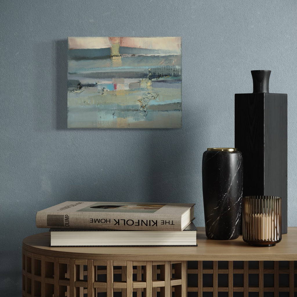 The artwork, Bridges, by Xanthippe Tsalimi, displayed in a room.
