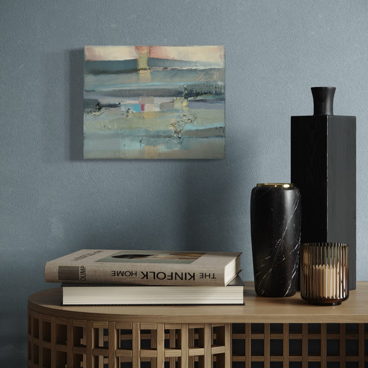 The artwork, Bridges, by Xanthippe Tsalimi, displayed in a room.