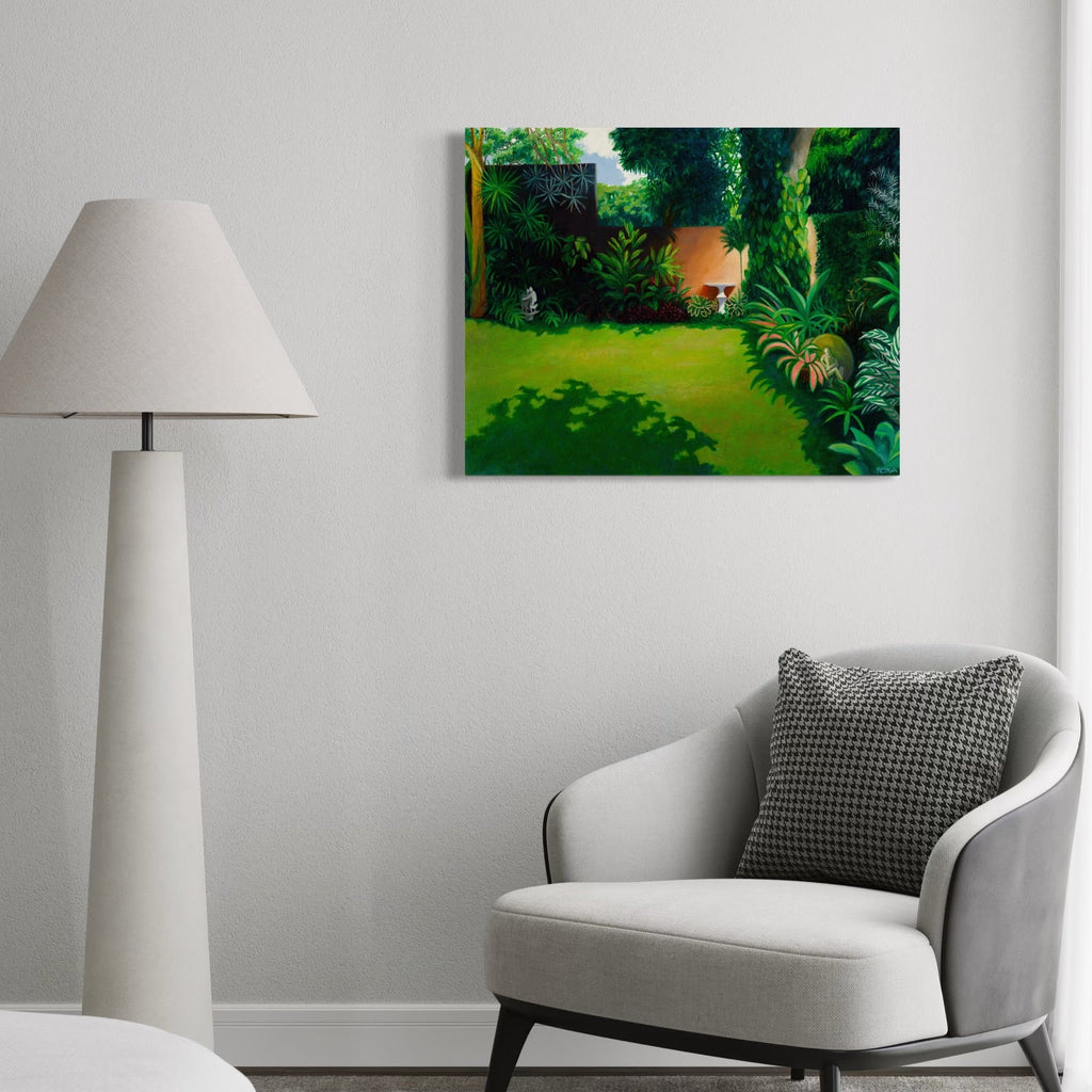 The artwork, Bromelia, by Roxa Smith, displayed in a room.