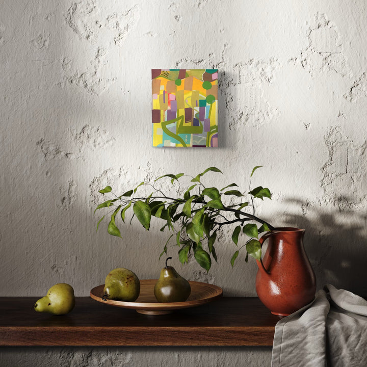 The artwork, Bucolic, by Mark Brosseau, displayed in a room.