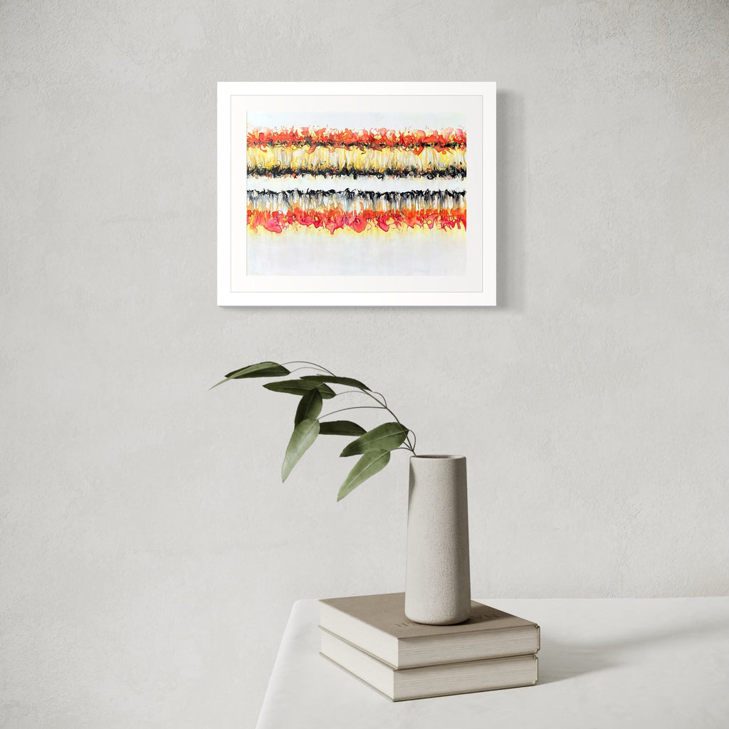 The artwork, CONFLICT ZONE 32, by Lyn Godley, displayed in a room.