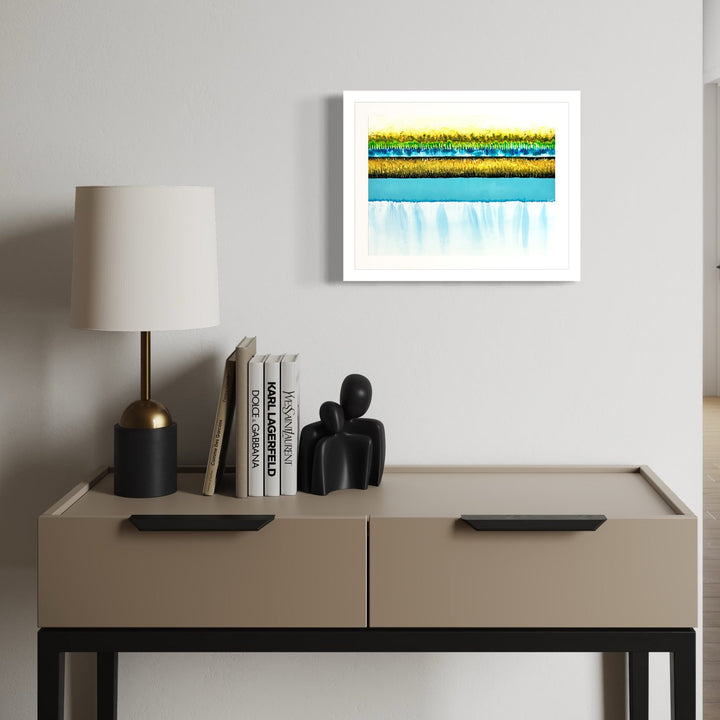 The artwork, CONFLICT ZONE 50, by Lyn Godley, displayed in a room.