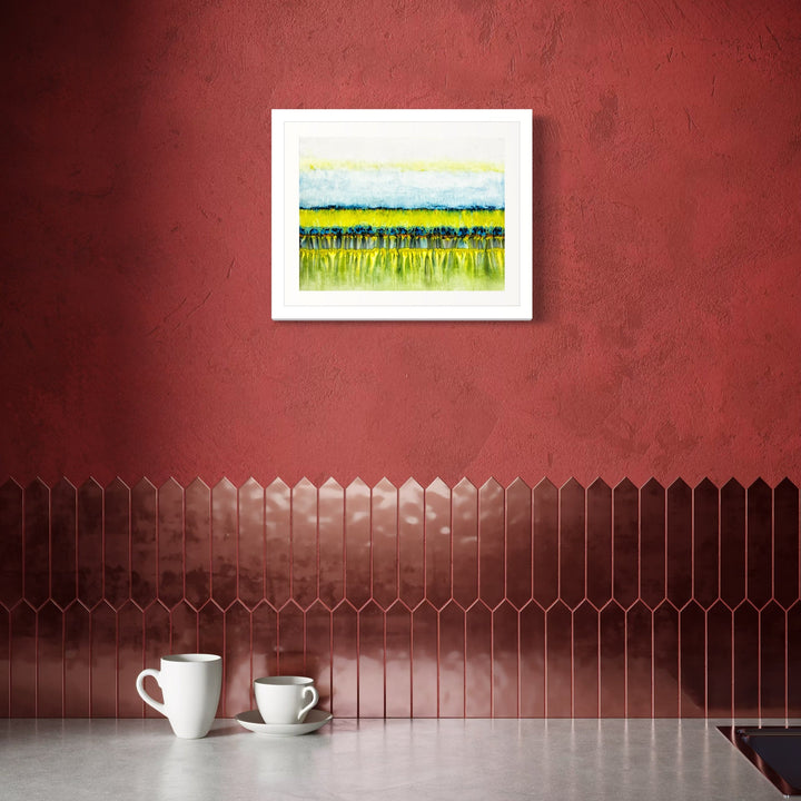 The artwork, CONFLICT ZONE 52, by Lyn Godley, displayed in a room.