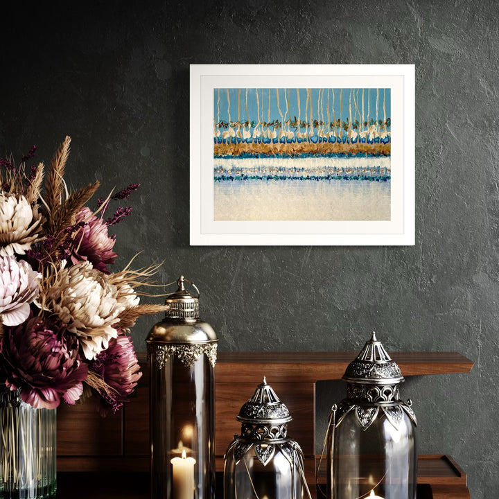 The artwork, CONFLICT ZONE 72, by Lyn Godley, displayed in a room.