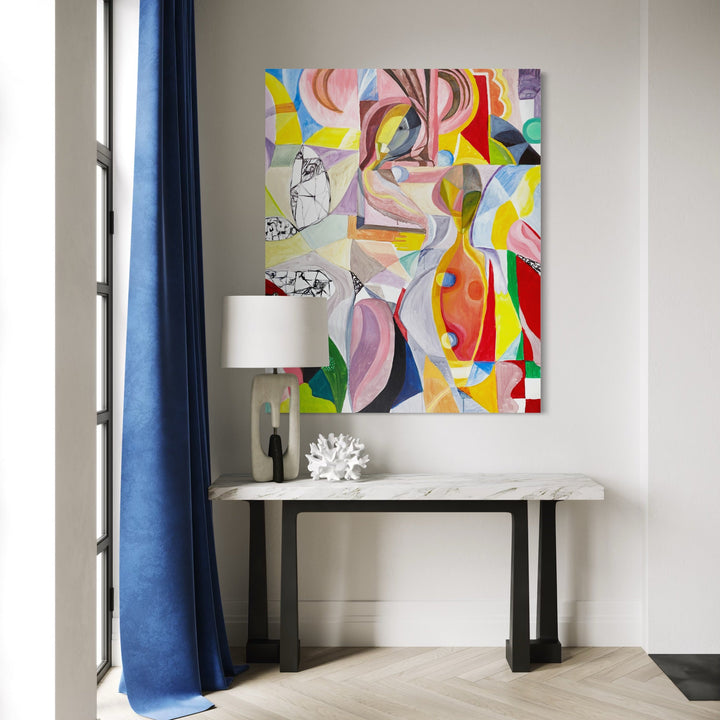 The artwork, Camoflage, by Lisa Warren, displayed in a room.