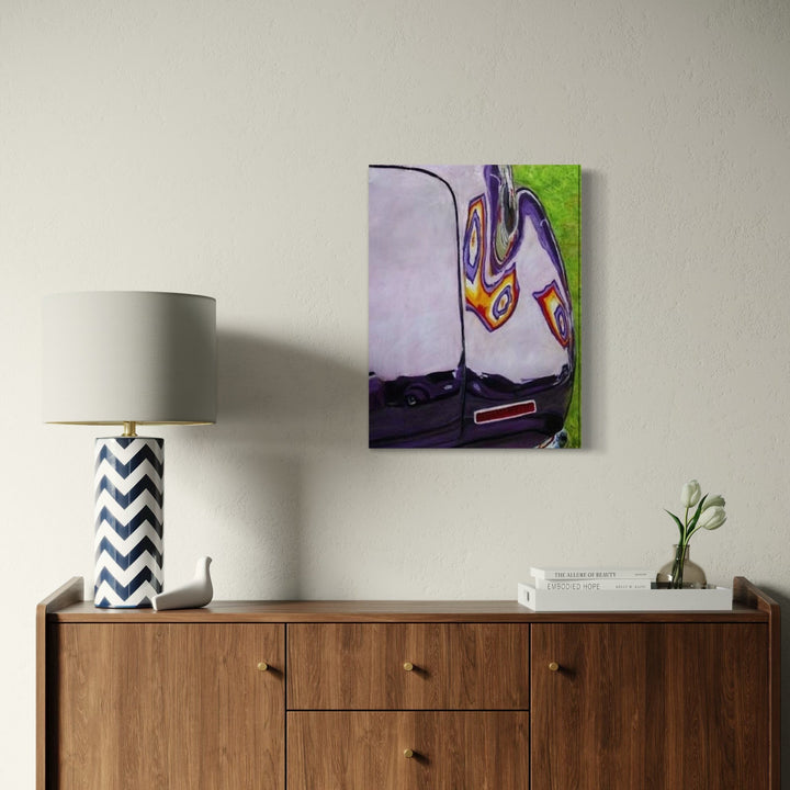 The artwork, Carbrella, by Robert Dec, displayed in a room.