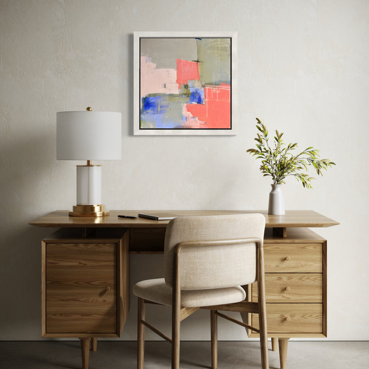 The artwork, Cartography of Calm, by Leslie Thornton, displayed in a room.
