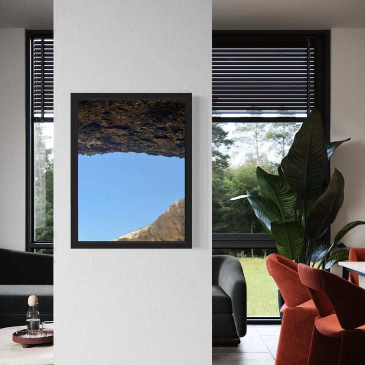 The artwork, Caven 1 , by Starr Tucker-Ortega, displayed in a room.