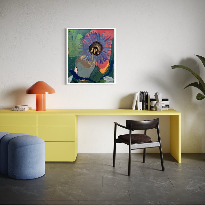 The artwork, Center of Attention, by Leslie Thornton, displayed in a room.