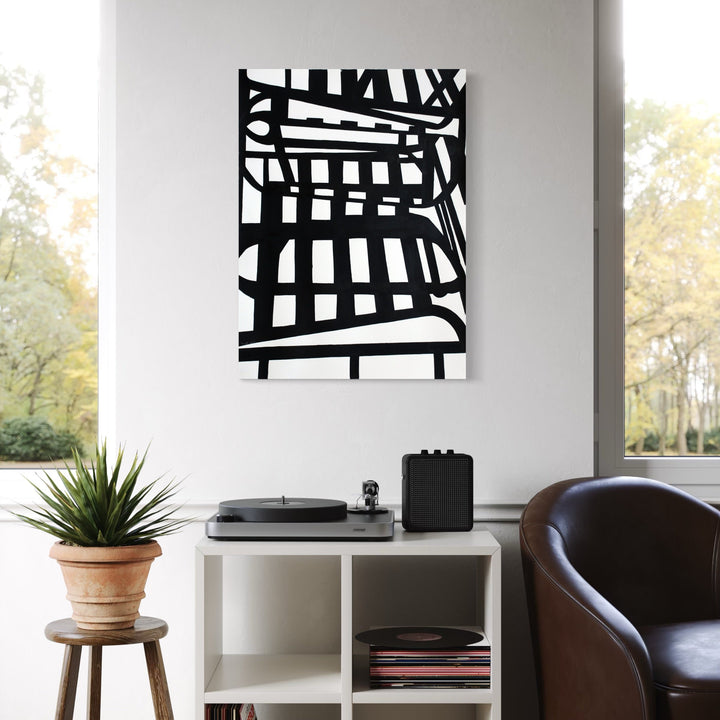 The artwork, Chair #2 , by Lisa Petker Mintz, displayed in a room.