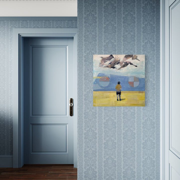 The artwork, Choices, by Chris Baily, displayed in a room.