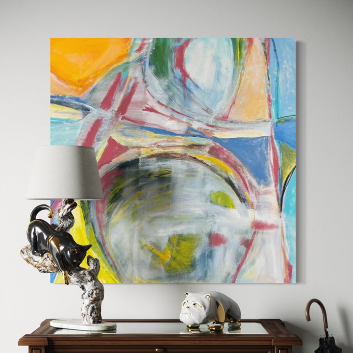 The artwork, Cleopatra, by Beth Barry, displayed in a room.