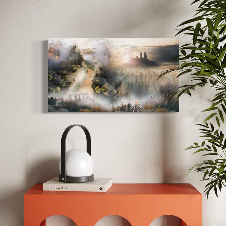 The artwork, Cloud Mountain, by Nash Bellows, displayed in a room.