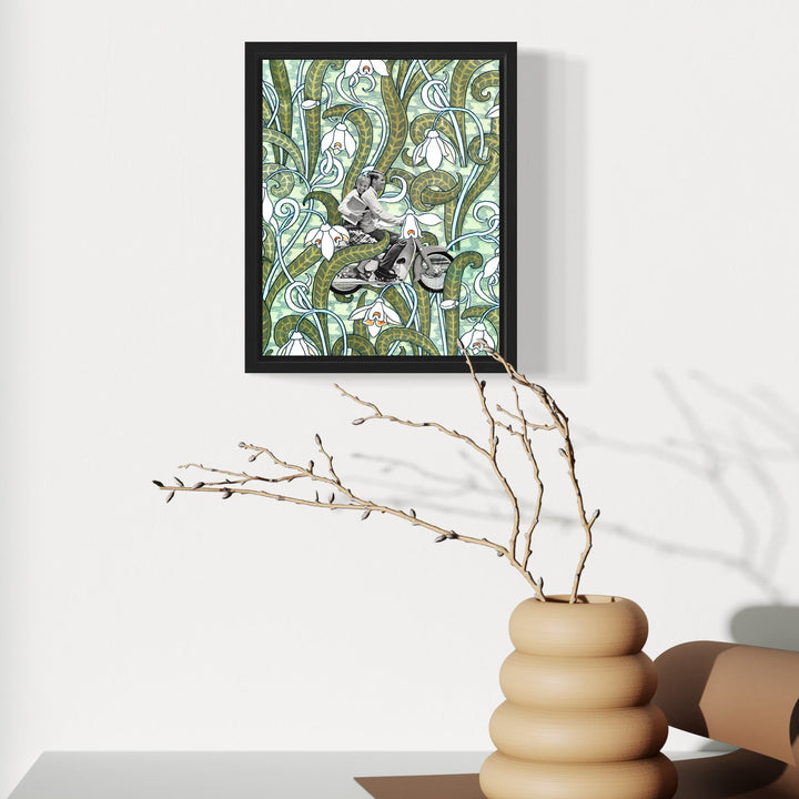 The artwork, Co-Eds, by Theresa Gooby, displayed in a room.