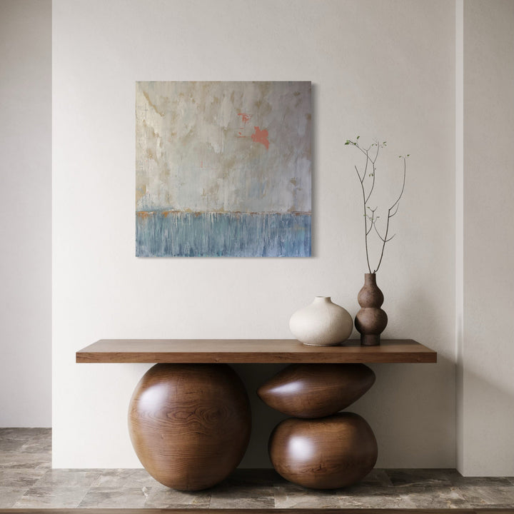 The artwork, Coastal View, by Tammy Kushnir, displayed in a room.