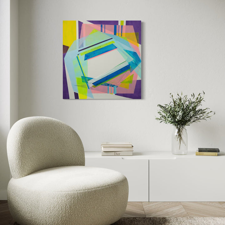 The artwork, Cocoon , by Lisa Petker Mintz, displayed in a room.
