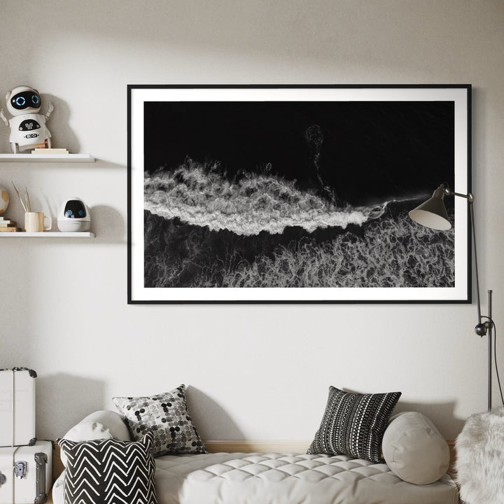 The artwork, Control, by Dennis Maida, displayed in a room.