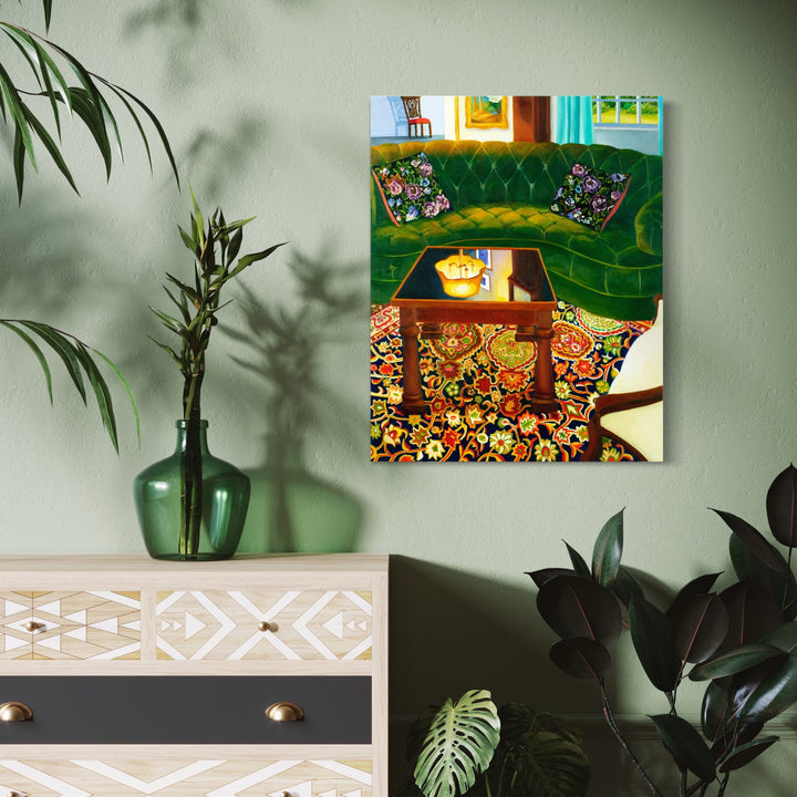 The artwork, Conversations, by Roxa Smith, displayed in a room.