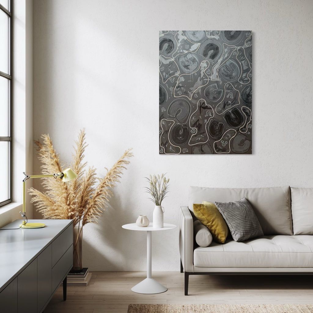 The artwork, Cosmo, by Adele Marchant, displayed in a room.