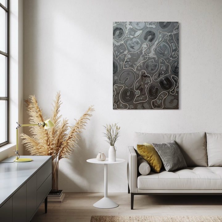 The artwork, Cosmo, by Adele Marchant, displayed in a room.