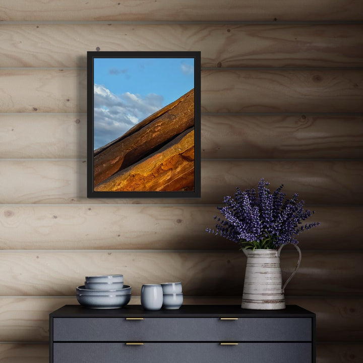 The artwork, Cretaceous 1, by Starr Tucker-Ortega, displayed in a room.