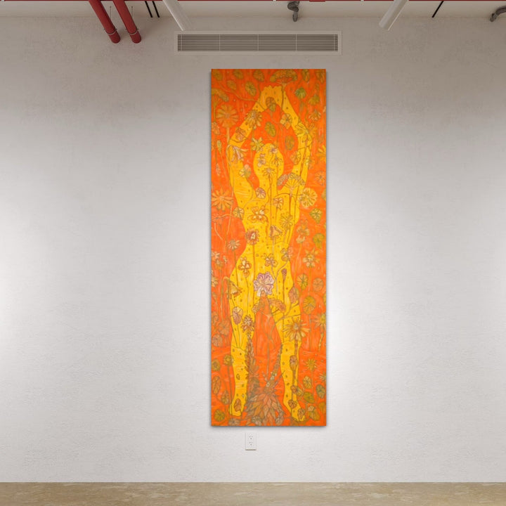 The artwork, Currently Untitled (Self Love 4), by Laurie Shapiro, displayed in a room.