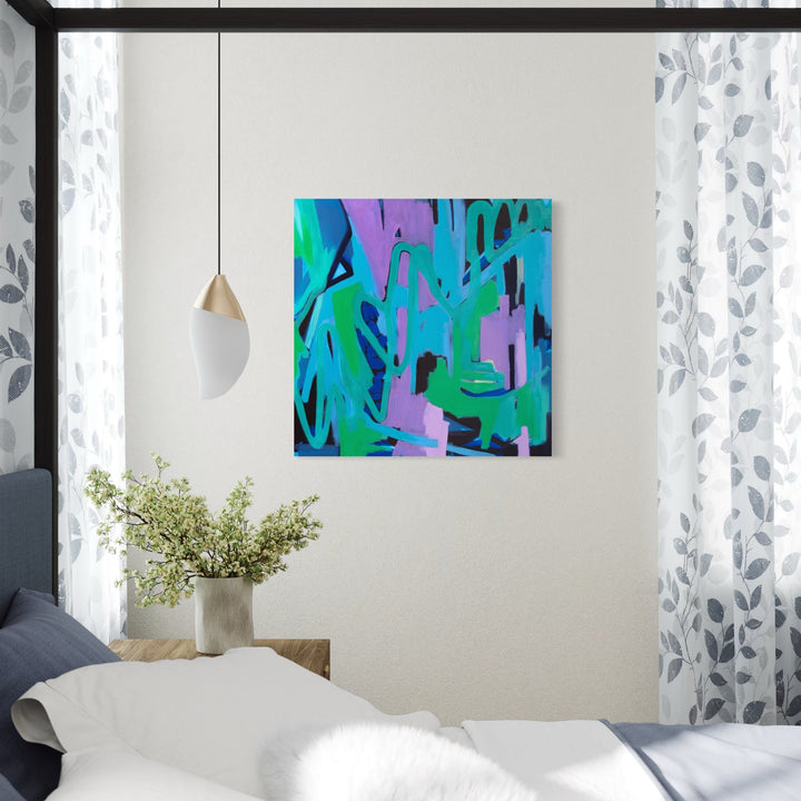 The artwork, D10, by Lia Rodi, displayed in a room.