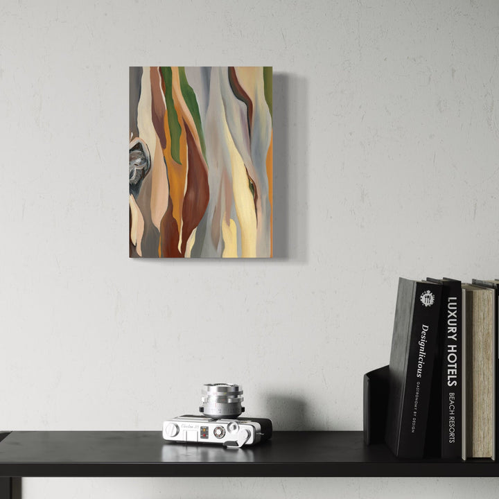 The artwork, Dark Thoughts Thrown in an Errant Wind, by Taylor Stoneman, displayed in a room.