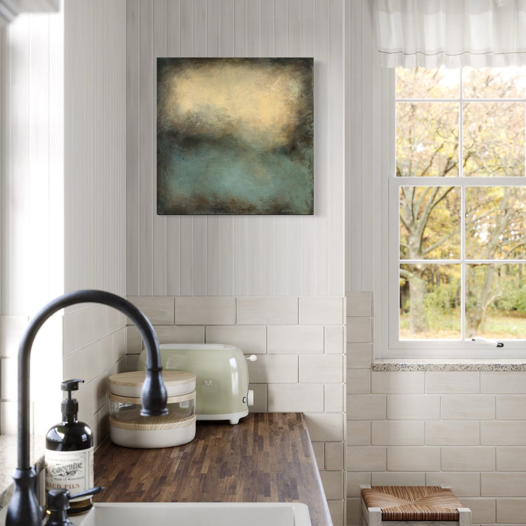 The artwork, Deep Breath II, by Xanthippe Tsalimi, displayed in a room.