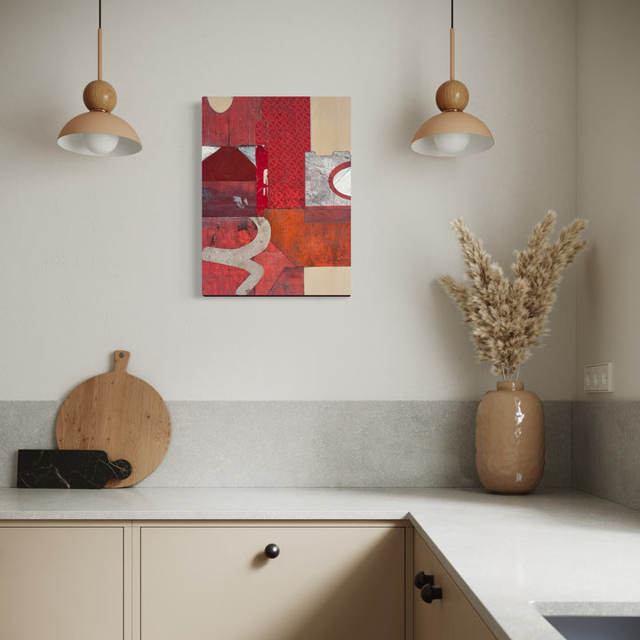The artwork, Do Si Do, by Jodi Hays, displayed in a room.