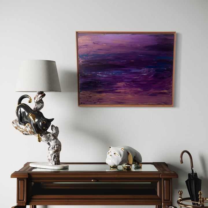 The artwork, Dreamy, by Kim Rosebud, displayed in a room.