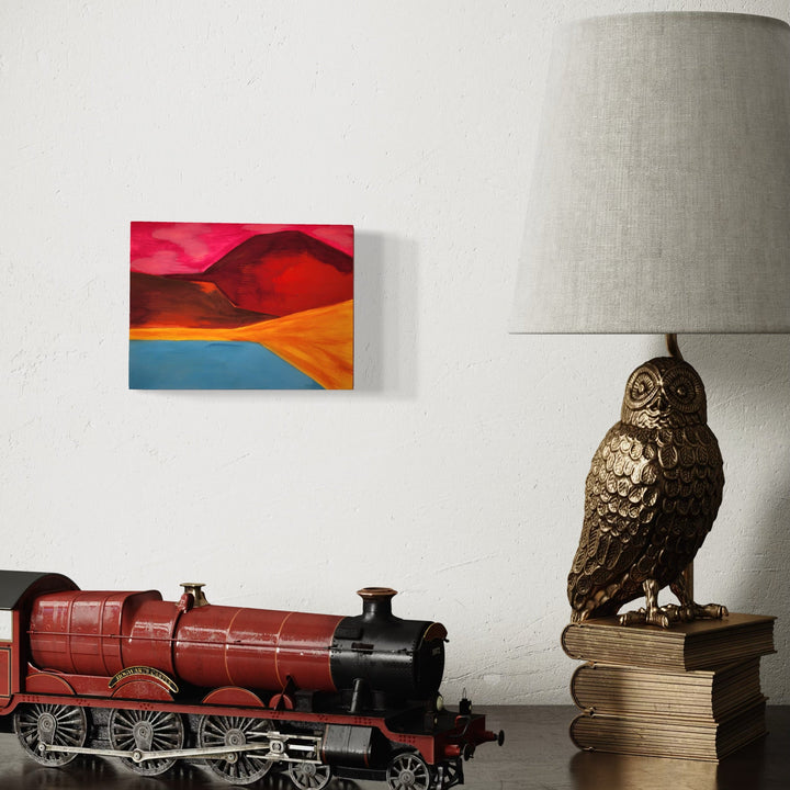 The artwork, Drover, by Joanie Flickinger, displayed in a room.