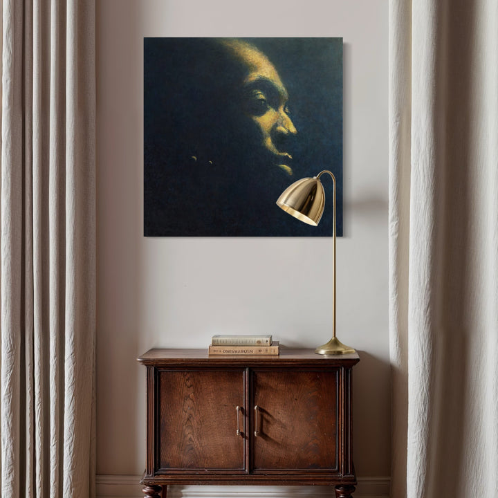 The artwork, Earth, by Ler Chang, displayed in a room.