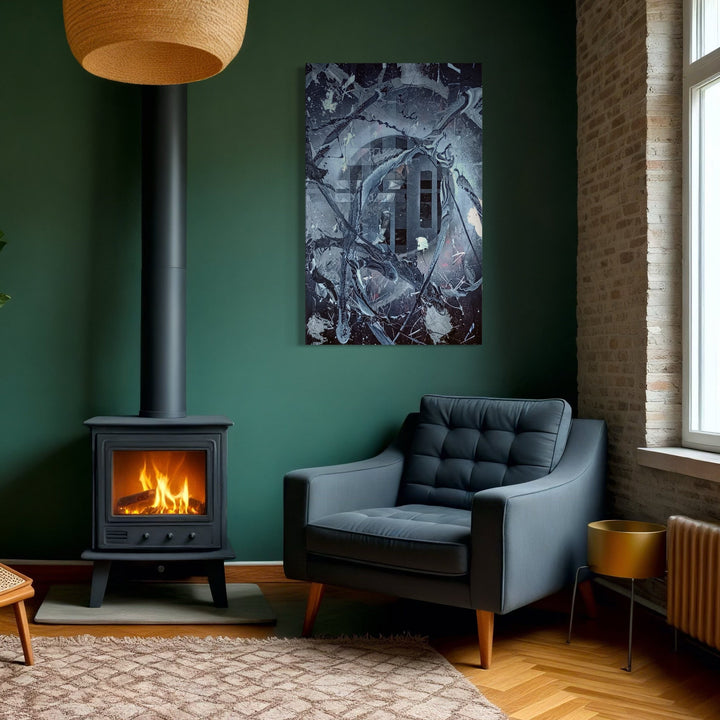 The artwork, Eclipsed, by Nicholas Franklin, displayed in a room.