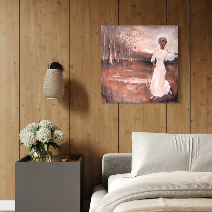 The artwork, Edwardian Decrescendo, by Dara Theodora, displayed in a room.