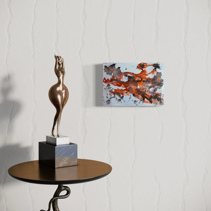 The artwork, Emotional Landscape I, by Dionysia Adamopoulou, displayed in a room.