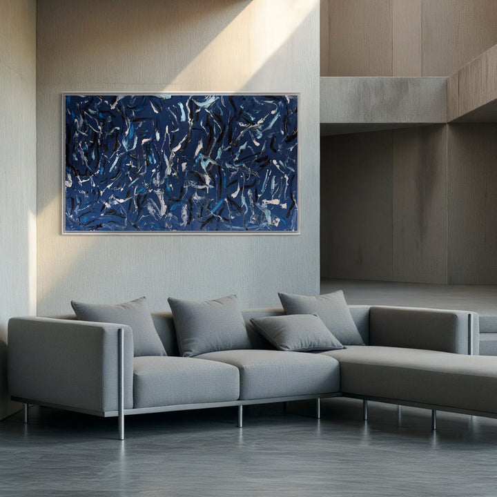 The artwork, End Of November 2, by Albion Vu, displayed in a room.
