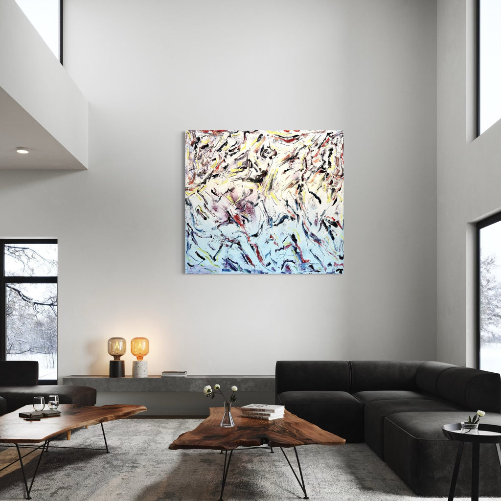The artwork, End Of November 3, by Albion Vu, displayed in a room.
