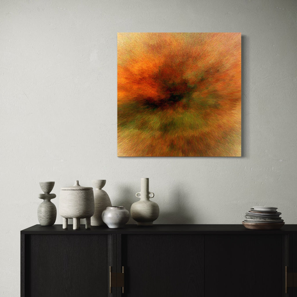 The artwork, Endless Sky, by Anne Cherubim, displayed in a room.