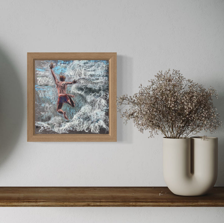 The artwork, Equilibrium 3, by Jo Carol Mitchell-Rogers, displayed in a room.