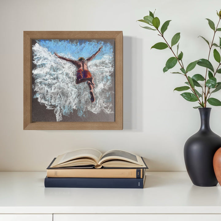 The artwork, Equilibrium 4, by Jo Carol Mitchell-Rogers, displayed in a room.