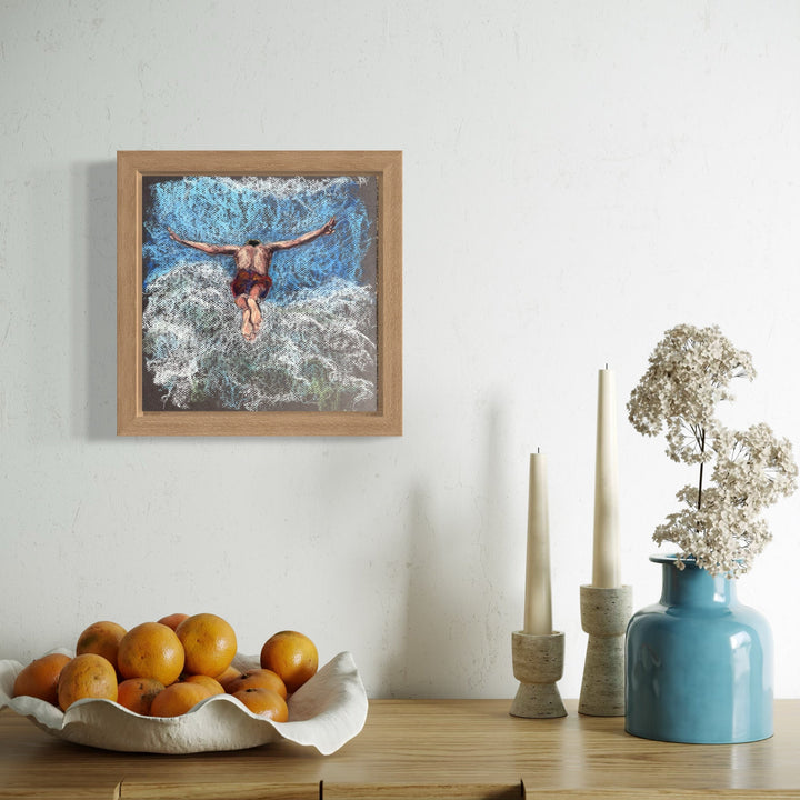 The artwork, Equilibrium 5, by Jo Carol Mitchell-Rogers, displayed in a room.