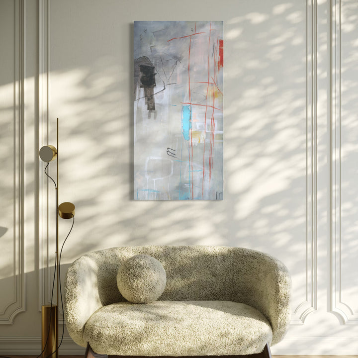 The artwork, Escala, by Victoria Primicias, displayed in a room.