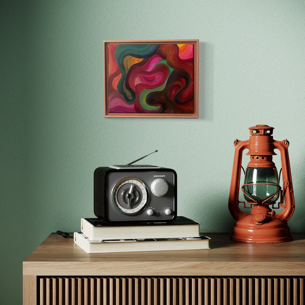 The artwork, Essence, by Kim Rosebud, displayed in a room.